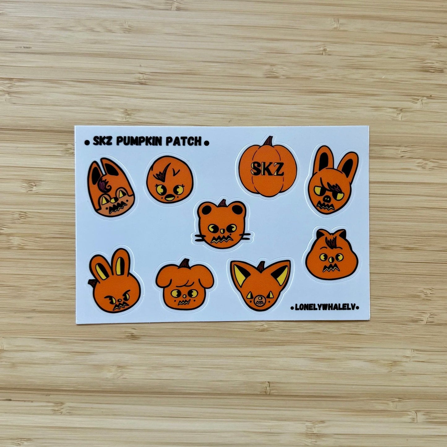 SKZ Pumpkin Patch Sticker Sheet